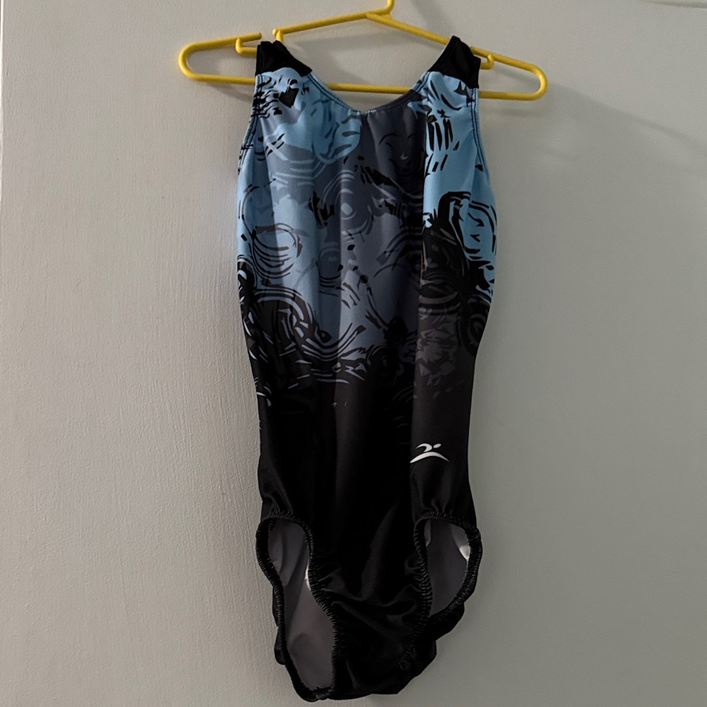 Blue and Black Leotard